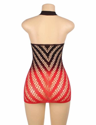 Ohyeah - Gradient Dress - Black/Red - XL photo