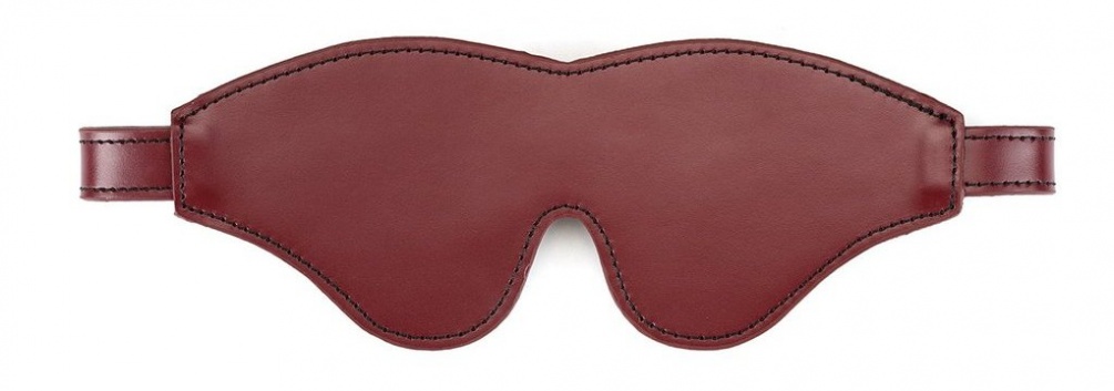 This luxury buckle-fastened Wine Red leather blindfold blend... Liebe Seele - Leather Blindfold - Wine Red photo-4