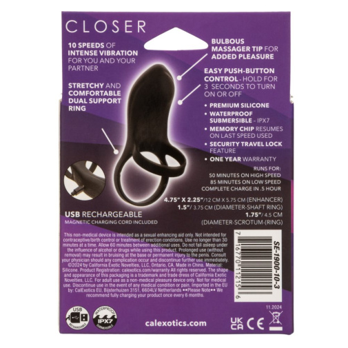 CEN - Closer Feel Vibro Ring - Black 照片