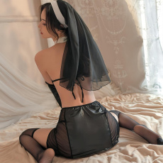 KR - Immoral Nun Costume KRW-168 - Black 照片
