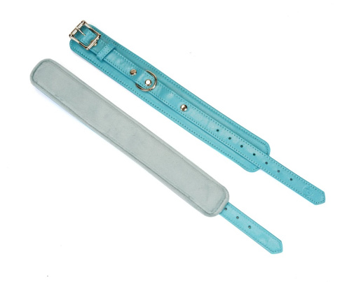 Liebe Seele - Lamb Leather Wrist Cuffs - Blue 照片