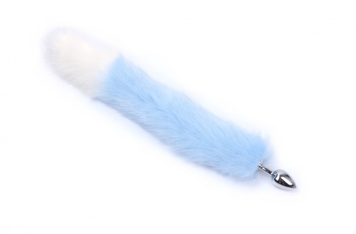 MT - Anal Plug S-size with Artificial wool tail - Blue photo