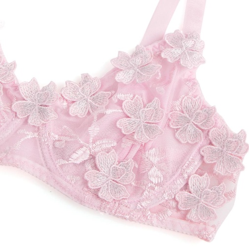 Ohyeah - Floral Bra Set - Pink - M 照片