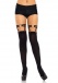 Leg Avenue - Dual Strap Suspender w Heart - Black photo-2