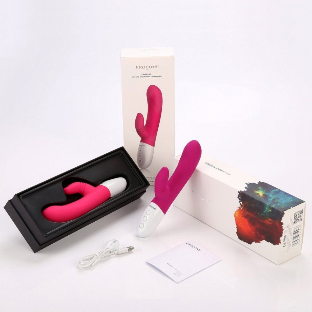 PEGASUS Pegasus licking double shock stick, simulation finge... Erocome - Pegasus - Deep Rose photo-9