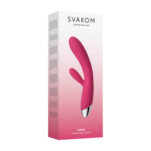 SVAKOM - Angel Heating Rabbit Vibrator - Plum Red photo