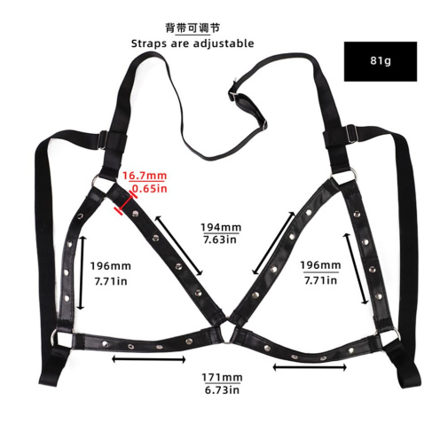 FAAK - Heart Screw Nipple Clamps Belt - Black 照片