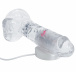 RealRock - 6" LED Vibro Dildo w Balls - Clear 照片-7