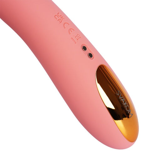 SVAKOM - Ava Neo Interactive Thrusting Vibrator - Peach Pink photo