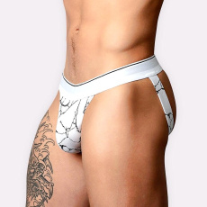 Male Power - Jock Strap - S/M - White Marble 照片
