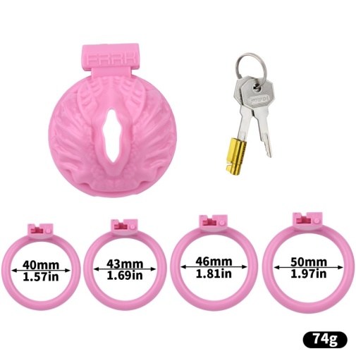 FAAK - Resin Pussy Chastity Cage - Pink 照片