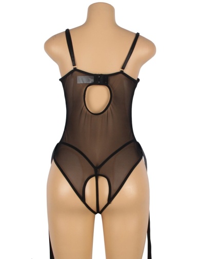 Ohyeah - Hollow Out Restraint Teddy - Black - 3XL photo