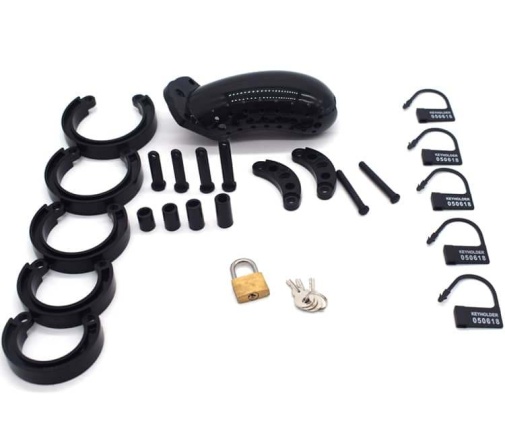 FAAK - Plastic Chastity Cage 23 - Black 照片
