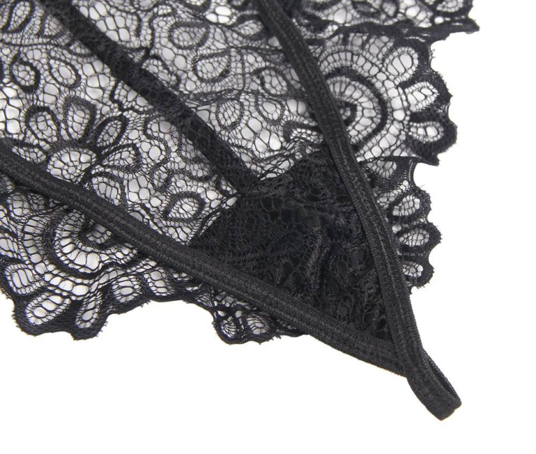 Ohyeah - Crotchless Temptation Set - Black - XL photo