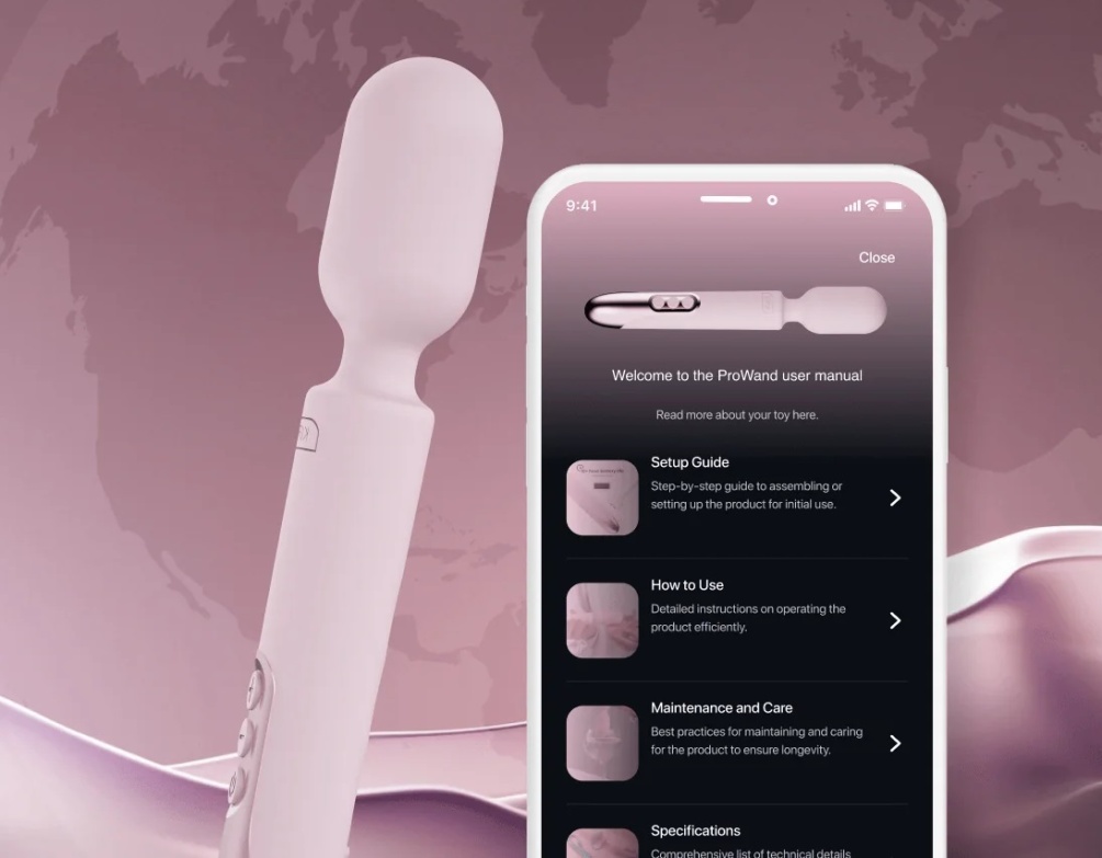 The Kiiroo ProWand Vibrator is a cutting-edge vibrating wand... Kiiroo - ProWand APP Vibrator - Pink photo-2