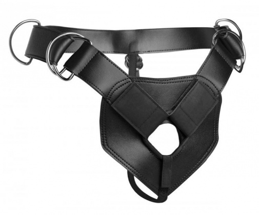 Strap U - Flaunt Strap On Harness System with O Rings - Black photo