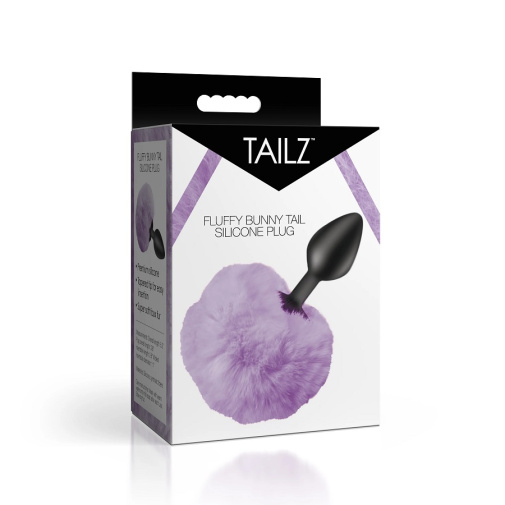 Tailz - Fluffy Bunny Tail Plug - Purple 照片