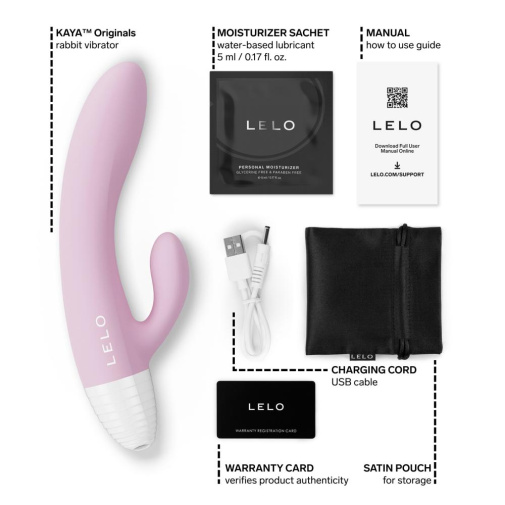 Lelo - Kaya Originals APP Rabbit Vibrator - Soft Pink 照片