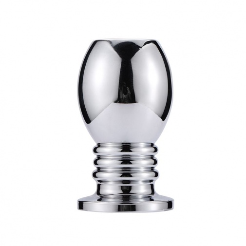 MT - Hollow Anal Plug 70x40mm - Silver photo