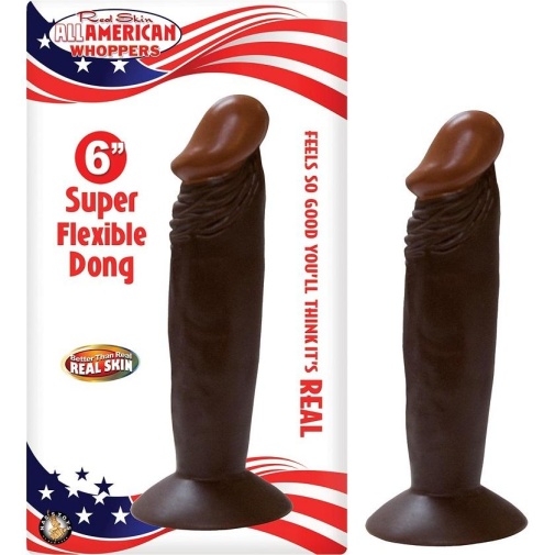 Nasstoys - American Whoppers 6" Realistic Dildo - Black photo