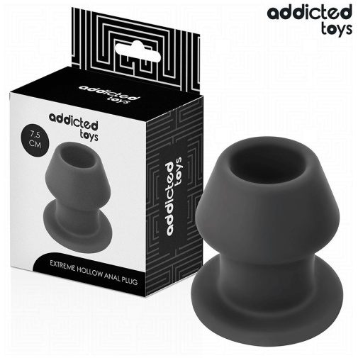 Addicted Toys - Extreme Hollow Anal Plug S - Black photo