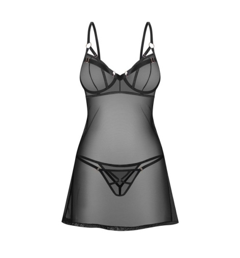 Obsessive - Euridia Chemise - Black - XL/2XL 照片