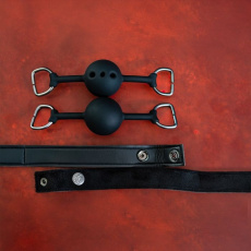Sei Mio - Silent Authority Ball Gag Set - Black 照片