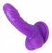 Frisky - 4“ 矽胶弧形吸盘假阳具 - 紫色 照片-3
