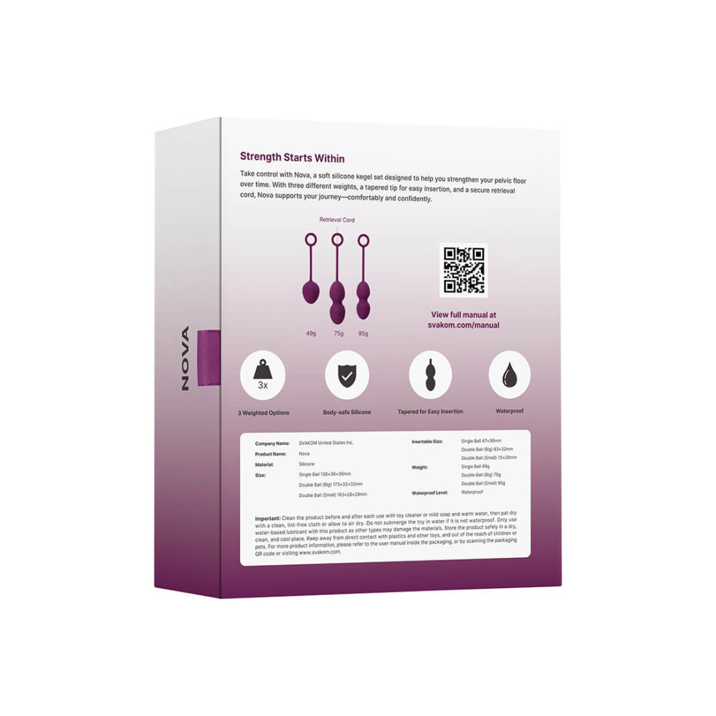 SVAKOM - Nova Kegel Balls - Violet photo-16