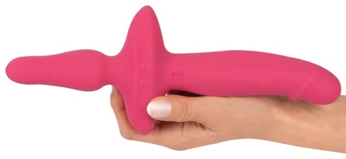 Couple Choise - 2in1 Vibrator w Butt Plug - Pink 照片