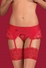 Obsessive - 853-GAR-3 Garter Belt & Thong - Red - L/XL photo-5