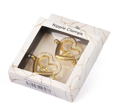 Liebe Seele - Heart Shaped Nipple Clamps - Gold photo