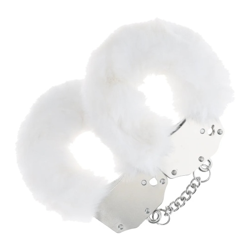Ouch - Heavy-Duty Fluffy Hand Cuffs - White 照片