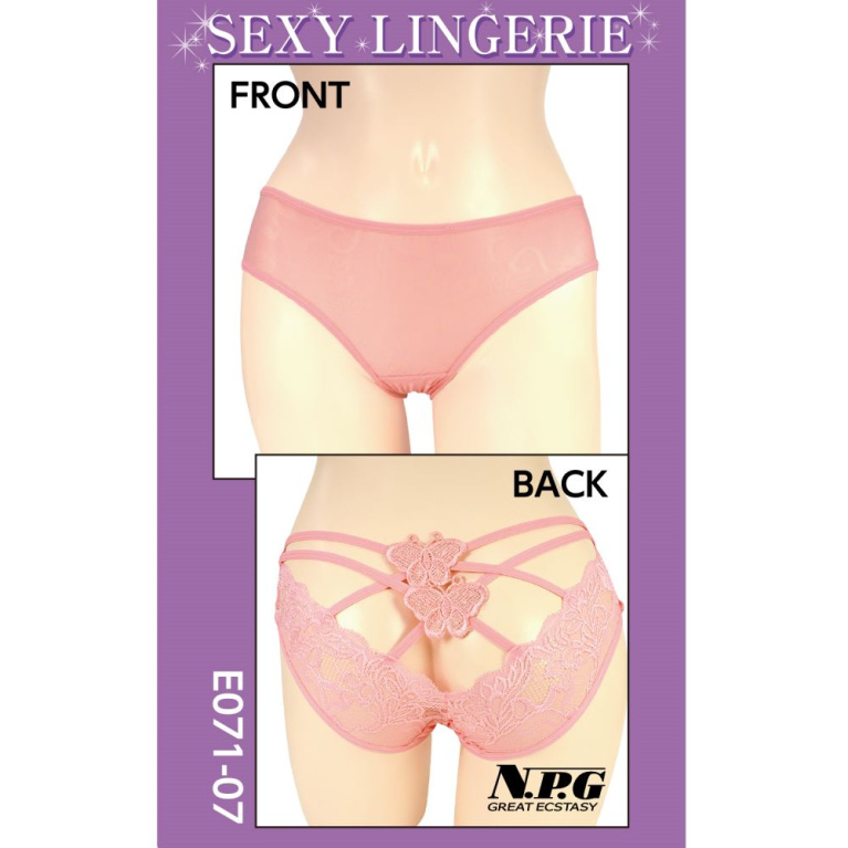 NPG - E071 Open Back Panties - Pink photo