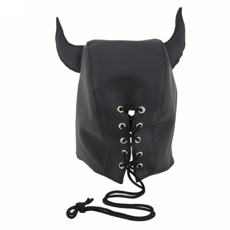 MT - Bull Horns Mask - Black photo