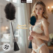 Chisa - Crop w Feathers - Black photo-2