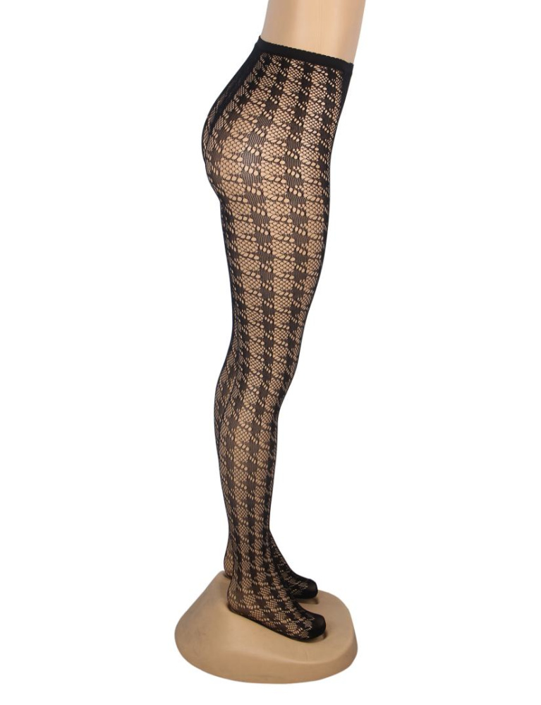 Ohyeah - Sexy Houndstooth Pantyhose - Black - S photo