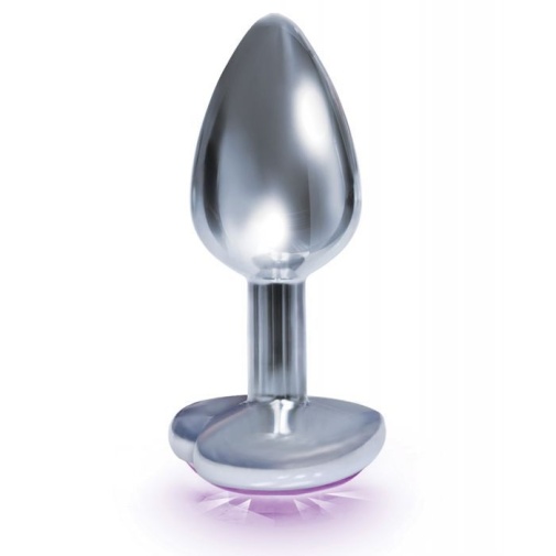 Icon Brands - Silver Starter Heart Plug - Purple photo