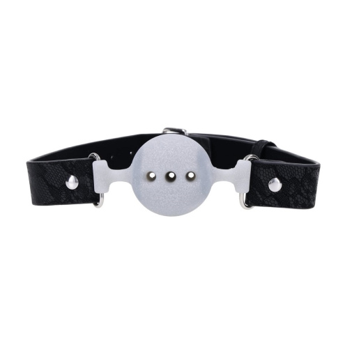 Sex&Mischief - Lace Breathable Ball Gag - White photo