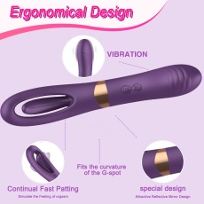 Secwell - Lisa Flicking Dual Vibrator - Purple photo