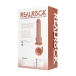 RealRock - 8" 抽插震動仿真假陽具 連陰囊 - 焦糖色 照片-8