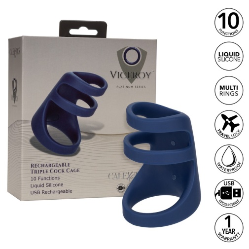 CEN - Viceroy Triple Vibro Ring - Blue photo