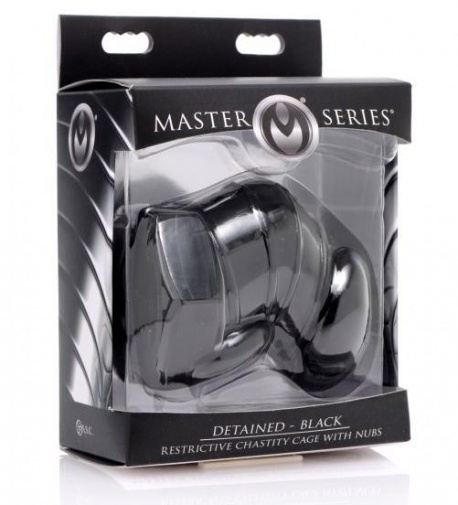 Master Series - Detained Restrictive Chastity Cage - Black photo