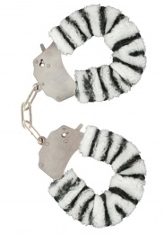 ToyJoy - Furry Fun Cuffs - Zebra photo