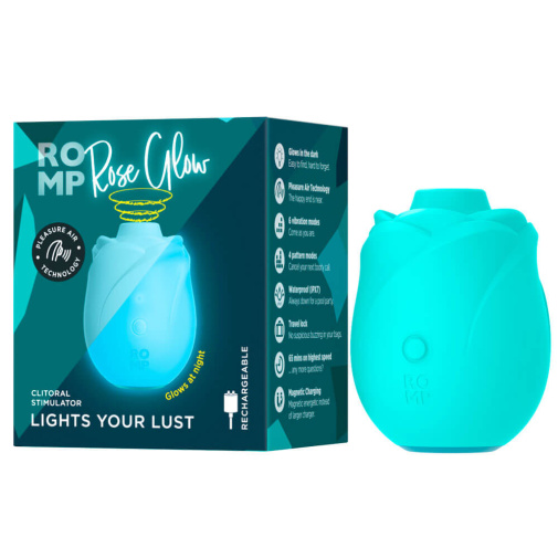 Romp - Rose Glow Pleasure Air Stimulator - Blue  photo