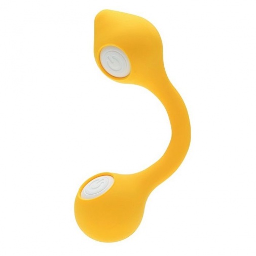 Tenga - Twin Ball Massager - Yellow photo