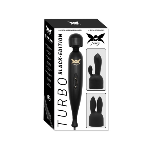 Pixey - Turbo Massager w Attachments - Black 照片