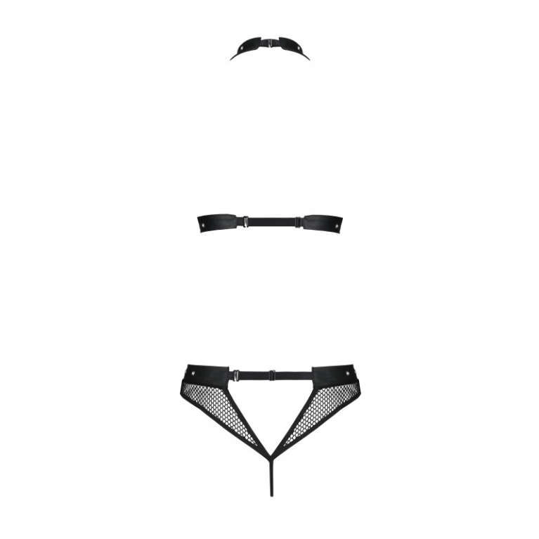 Passion - Moonlight Crotchless Set - Black - S/M photo