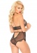 Leg Avenue - Teddy w Scalloped Lace - Black - M photo-2