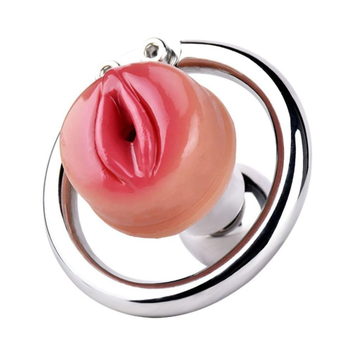 FAAK - Pussy Chastity Cage w Urethral Plug 照片